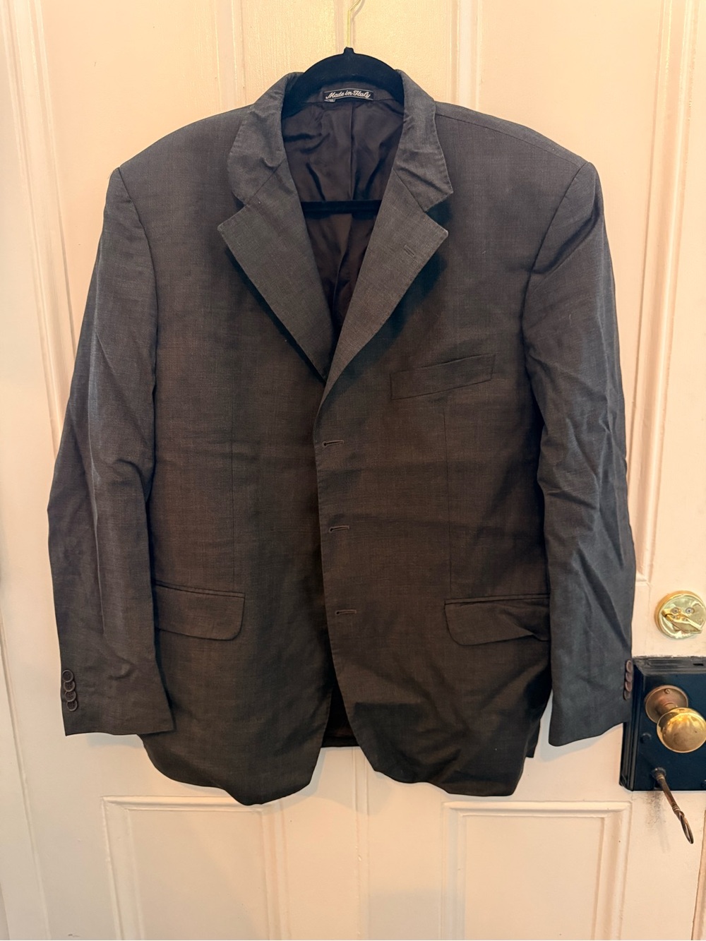 Men's Dark Gray Classic Blazer in Loro Piana fabric